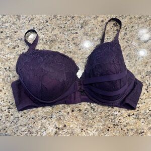 Torrid CURVE strappy 46DD Lace Underwire Bra - Purple LACE
